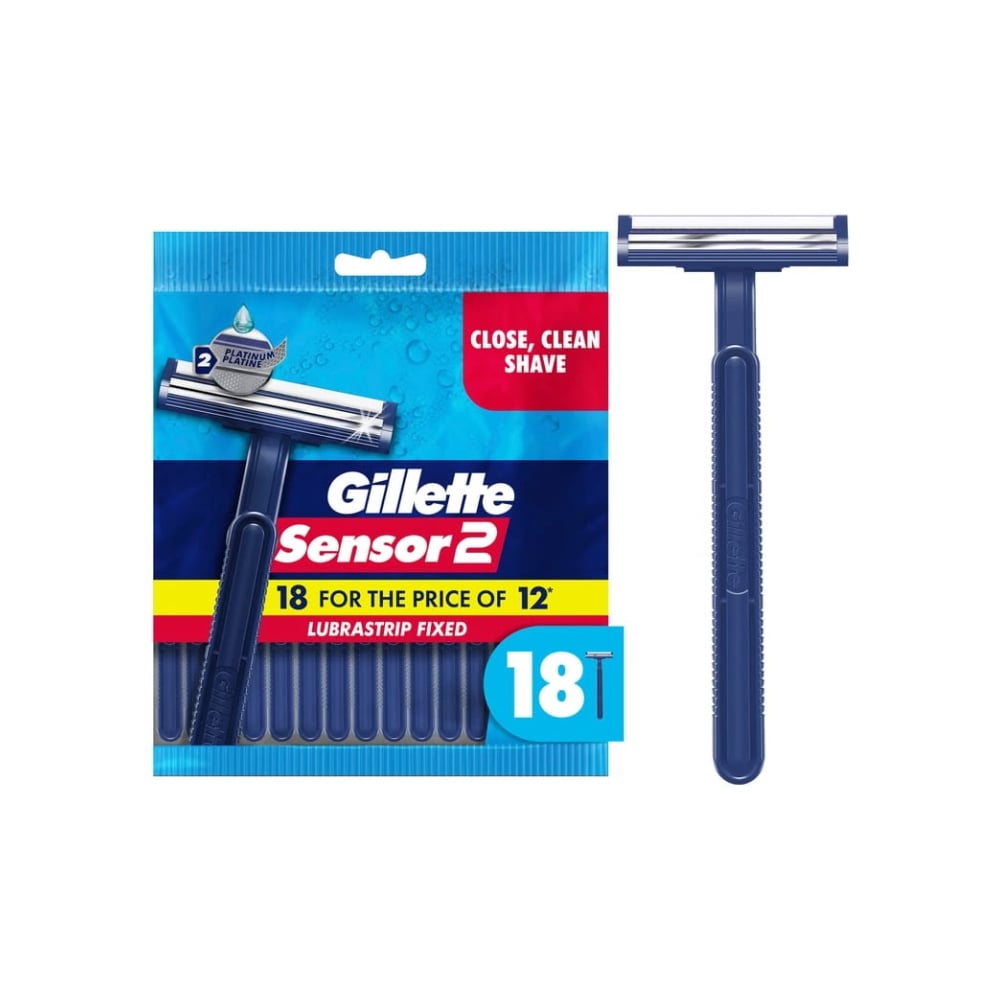 Máquinas desechables de afeitar de doble hoja Gillette Sensor2 (18 U) - Imagen 1