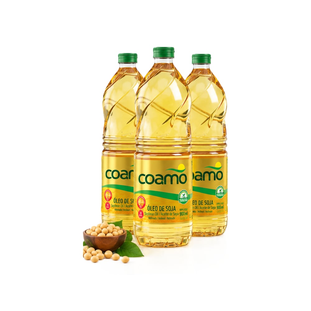 Aceite de soja refinado Coamo (3 x 900 ml) - Imagen 1
