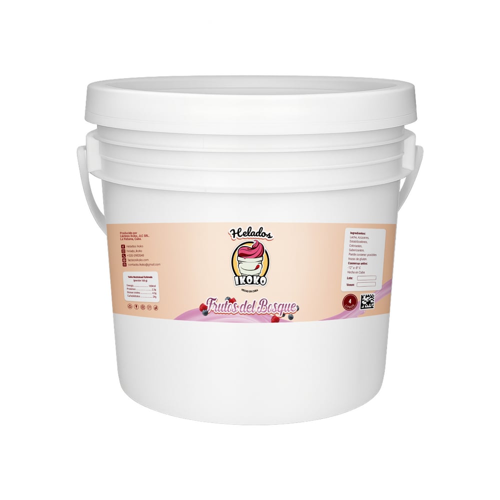 Helado sabor frutos del bosque IKOKO (4 L) - Imagen 1