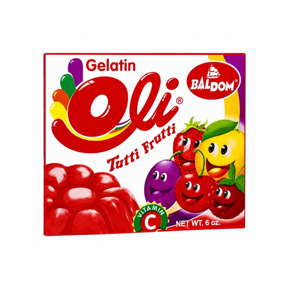 Gelatina sabor tutti frutti Oli (170 g / 6 oz) - Imagen 1