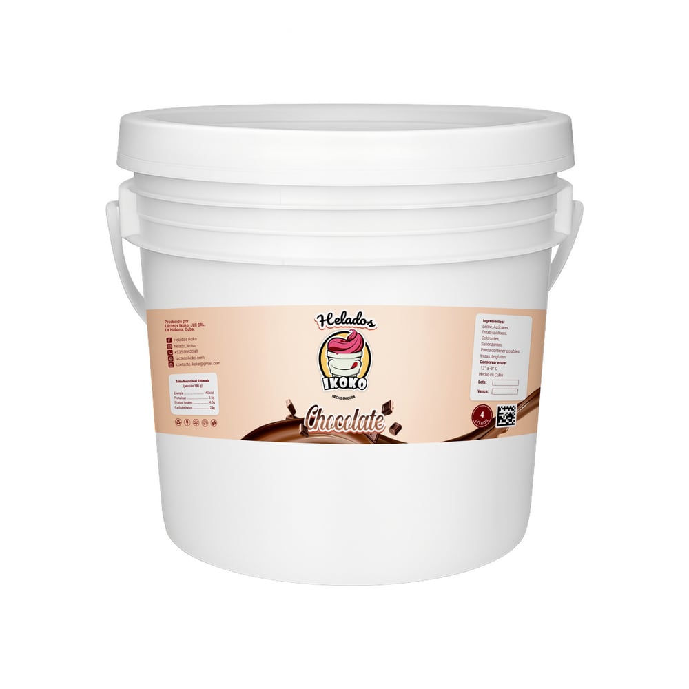 Helado sabor chocolate IKOKO (4 L) - Imagen 1