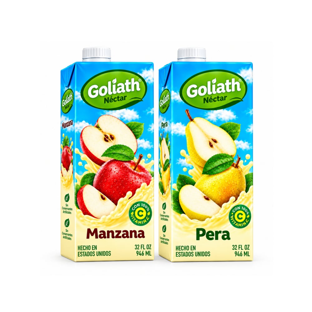 Néctares de manzana y pera Goliath (2 x 946 ml / 32 oz) - Imagen 1