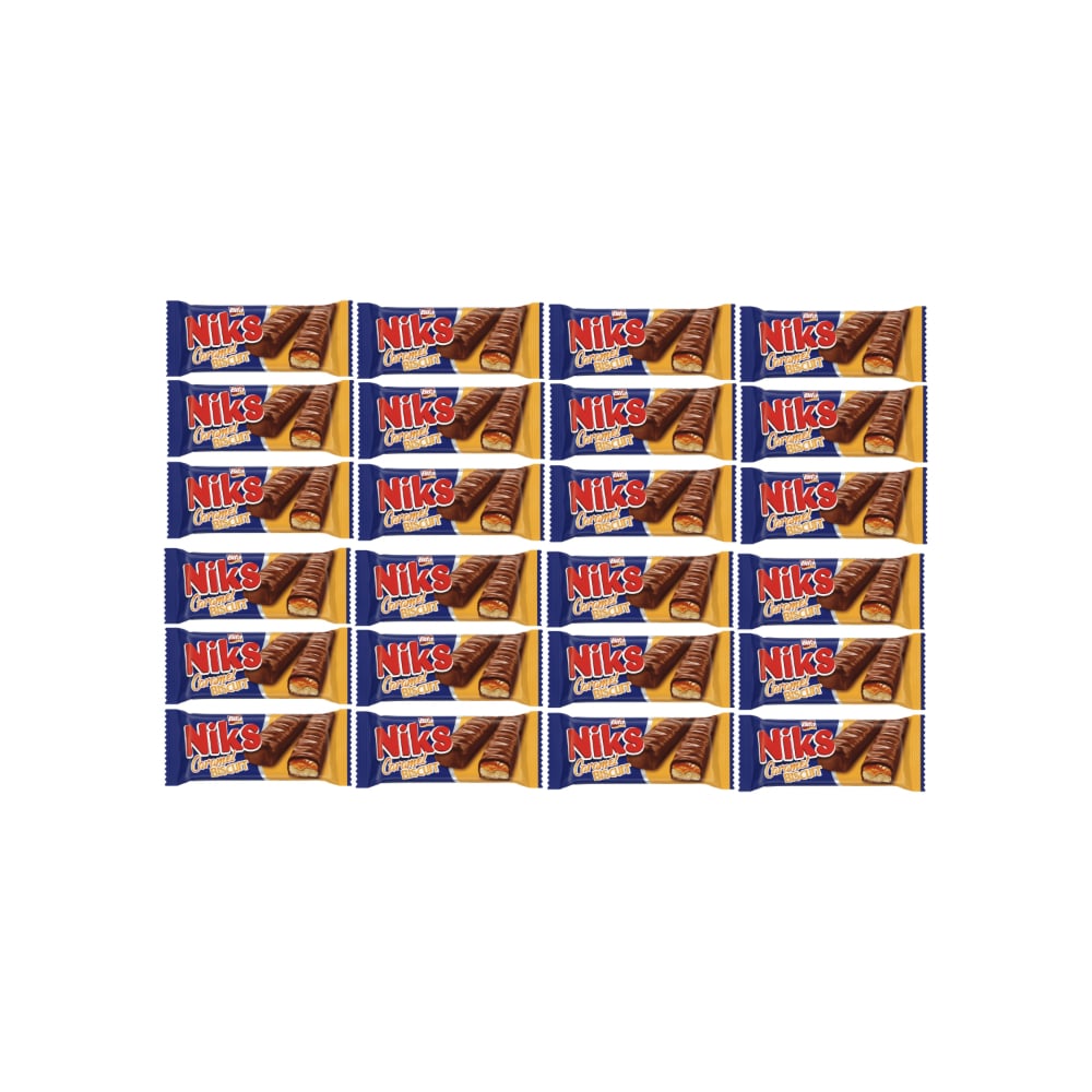 Galletas rellenas de caramelo y cubiertas de chocolate Niks Bifa (24 x 50 g / 1.76 oz) - Imagen 1