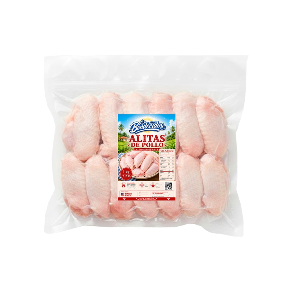 Alitas de pollo Los Bendecidos (1 kg / 2.2 lb) - Imagen 1