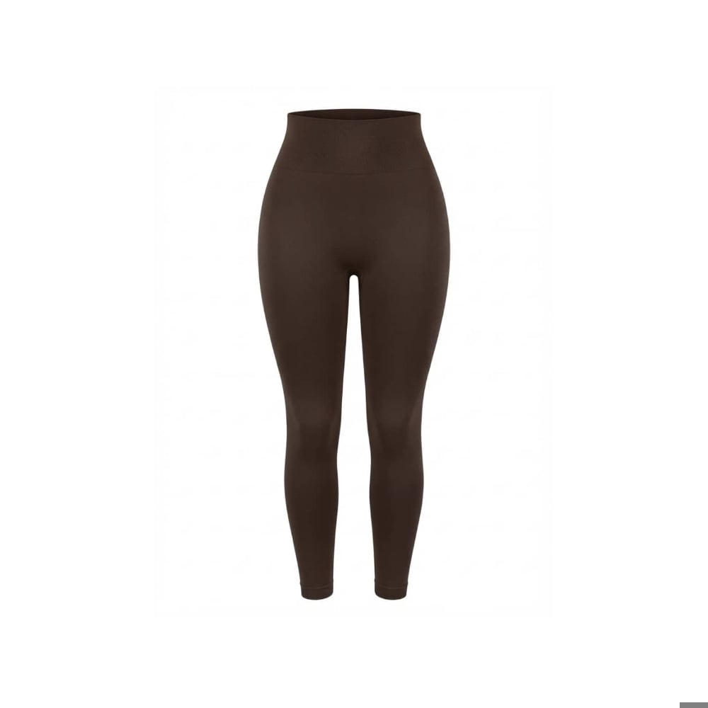 Licra larga de cintura alta color marrón oscuro Alby (Talla única) - Imagen 1