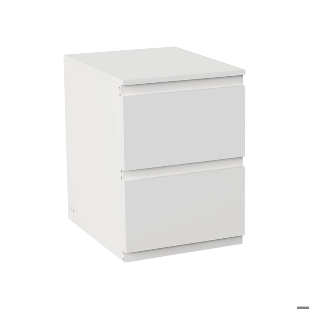 Mesita de 2 cajones color blanco 7H Seven House - Imagen 1