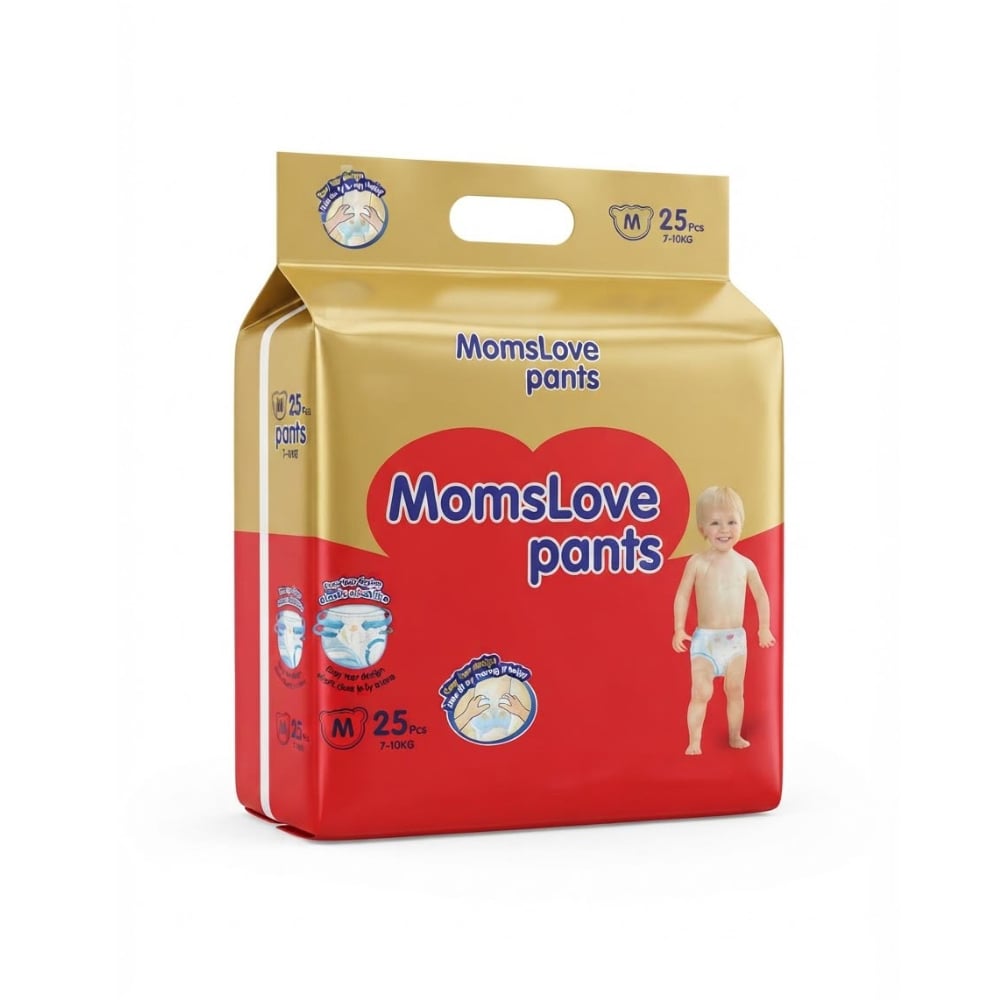 Paquete de pañales desechables talla M Momslove (25 U) - Imagen 1
