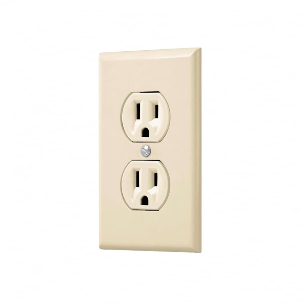 Tomacorriente universal doble beige Volteck PA-CODO-S - Imagen 1