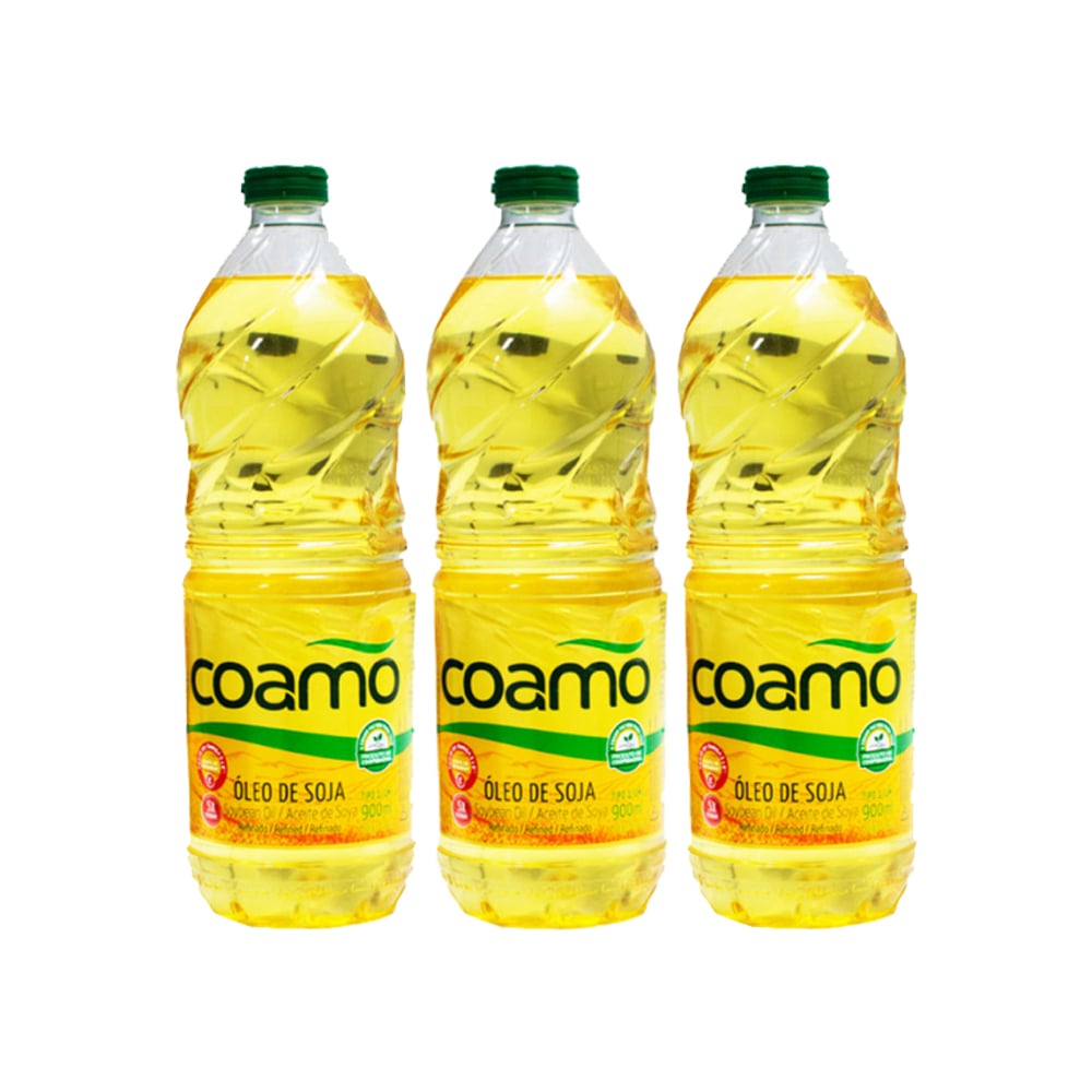 Aceite de soja refinado Coamo (3 x 900 ml) - Imagen 1