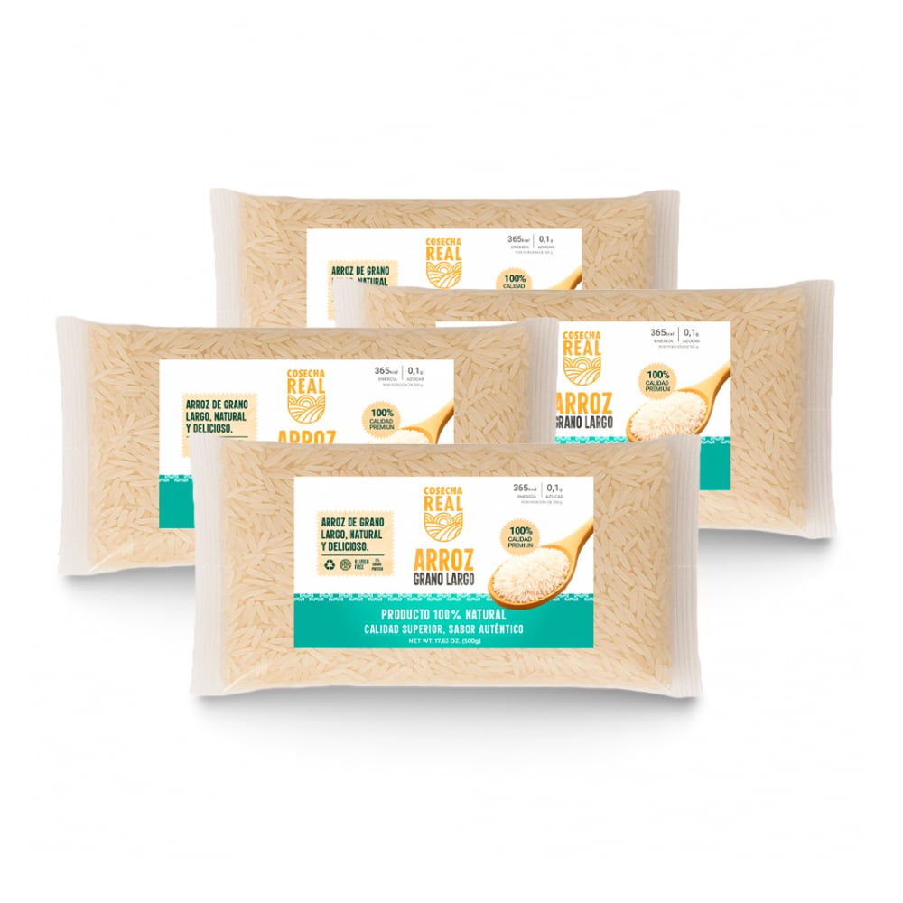 Arroz de grano largo Cosecha Real (4 x 500 g / 1.1 lb) - Imagen 1