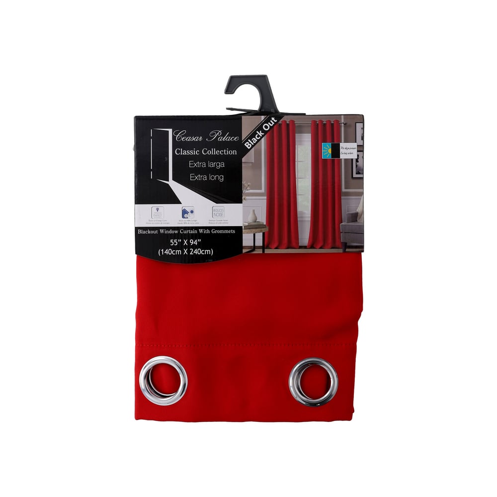 Cortina blackout roja de 2 paneles Ceasar Palace - Imagen 1
