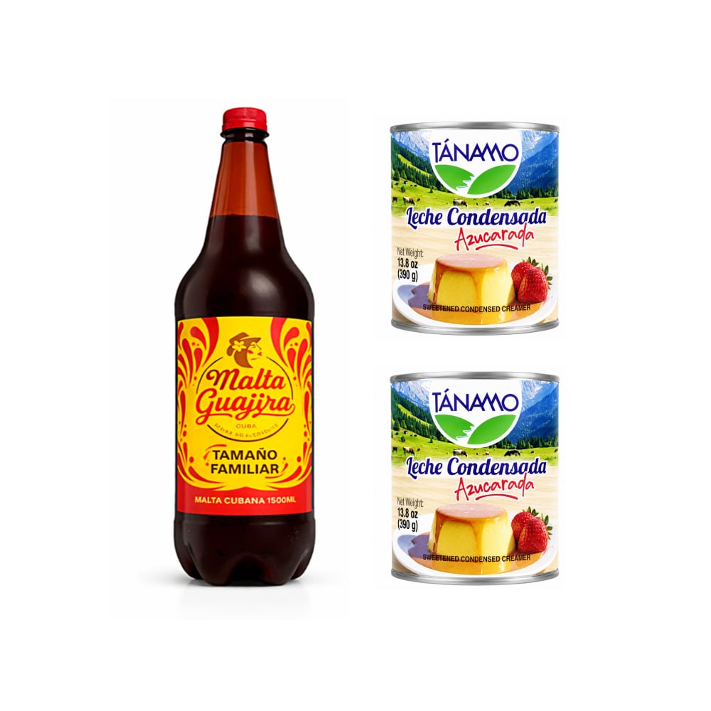 Combo Malteada: Malta Guajira + Leche condensada Tánamo - Imagen 1