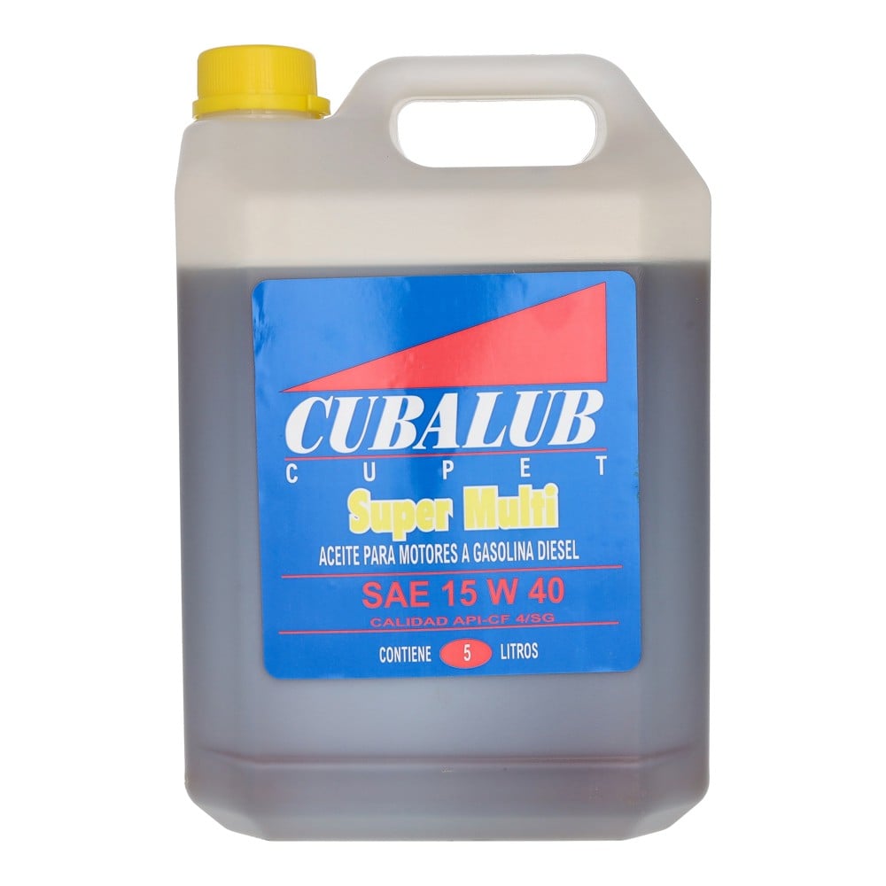 Aceite de motor Super Multi 15W-40 Cubalub (5 L) - Imagen 1