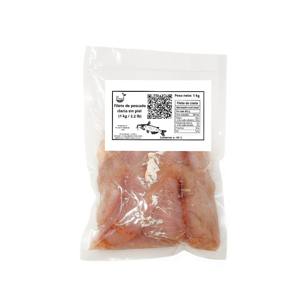 Filete de pescado Claria sin piel La Finca (1 kg / 2.2 lb) - Imagen 1