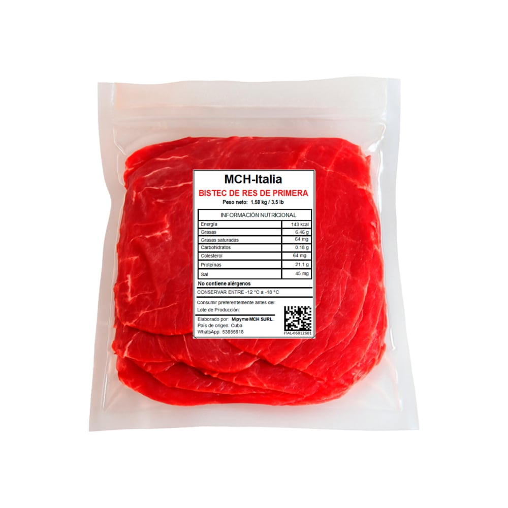 Bistec de res de primera MCH-Italia (1.58 kg / 3.5 lb) - Imagen 1