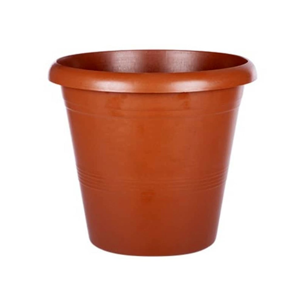 Maceta de plástico color terracota de 26 cm Casa y Menaje - Imagen 1