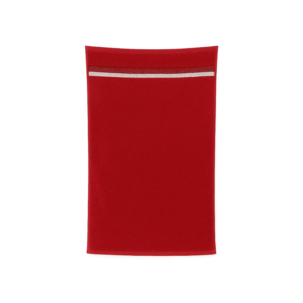 Toalla de baño roja 140 cm x 71 cm Jacquard - Imagen 1