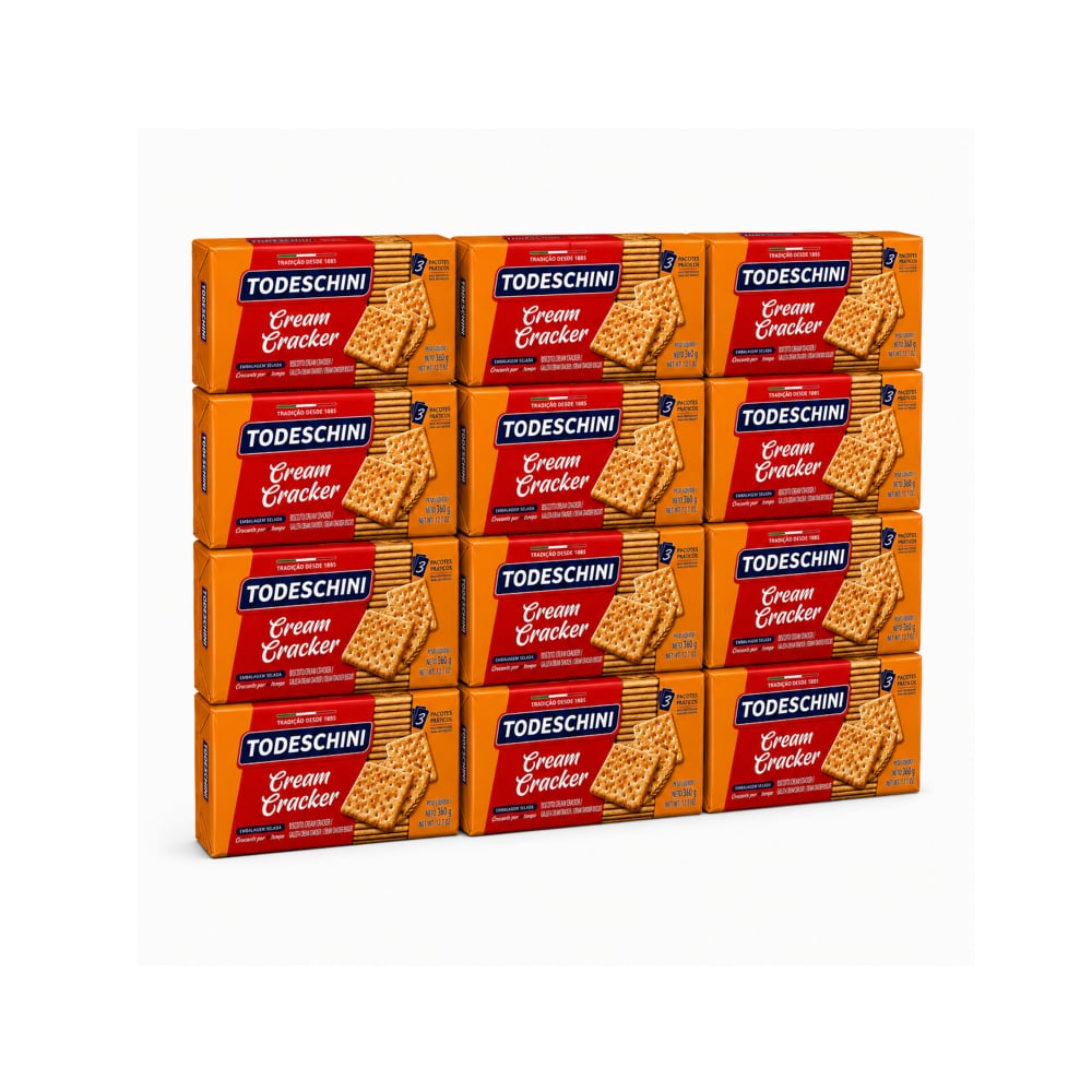 Galletas cream cracker Todeschini (12 x 360 g / 12.7 oz) - Imagen 1