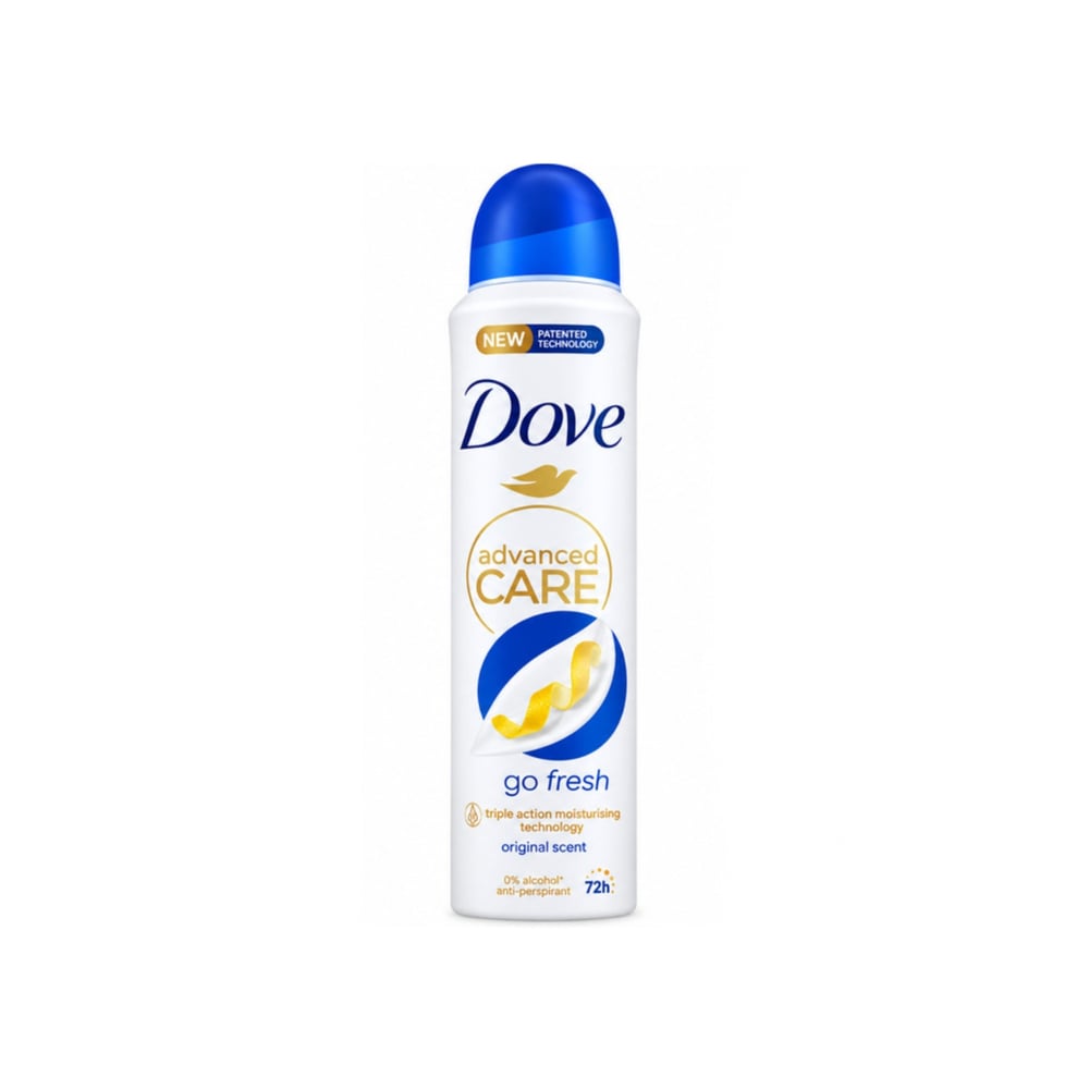 Desodorante antitranspirante en aerosol Dove Advanced Care Go Fresh Original Scent 72h (150 ml) - Imagen 1