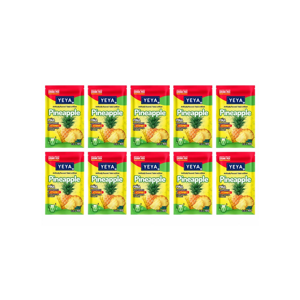 Refresco instantáneo sabor piña YEYA (10 x 10 g / 0.35 oz) - Imagen 1
