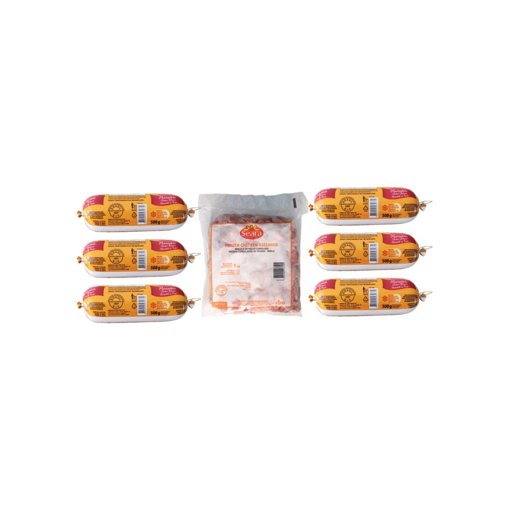 Molleja de pollo  Seara (1 kg / 2.2 lb) + Mortadela de pollo Seara (6 x 500 g / 1.1l lb) - Imagen 1