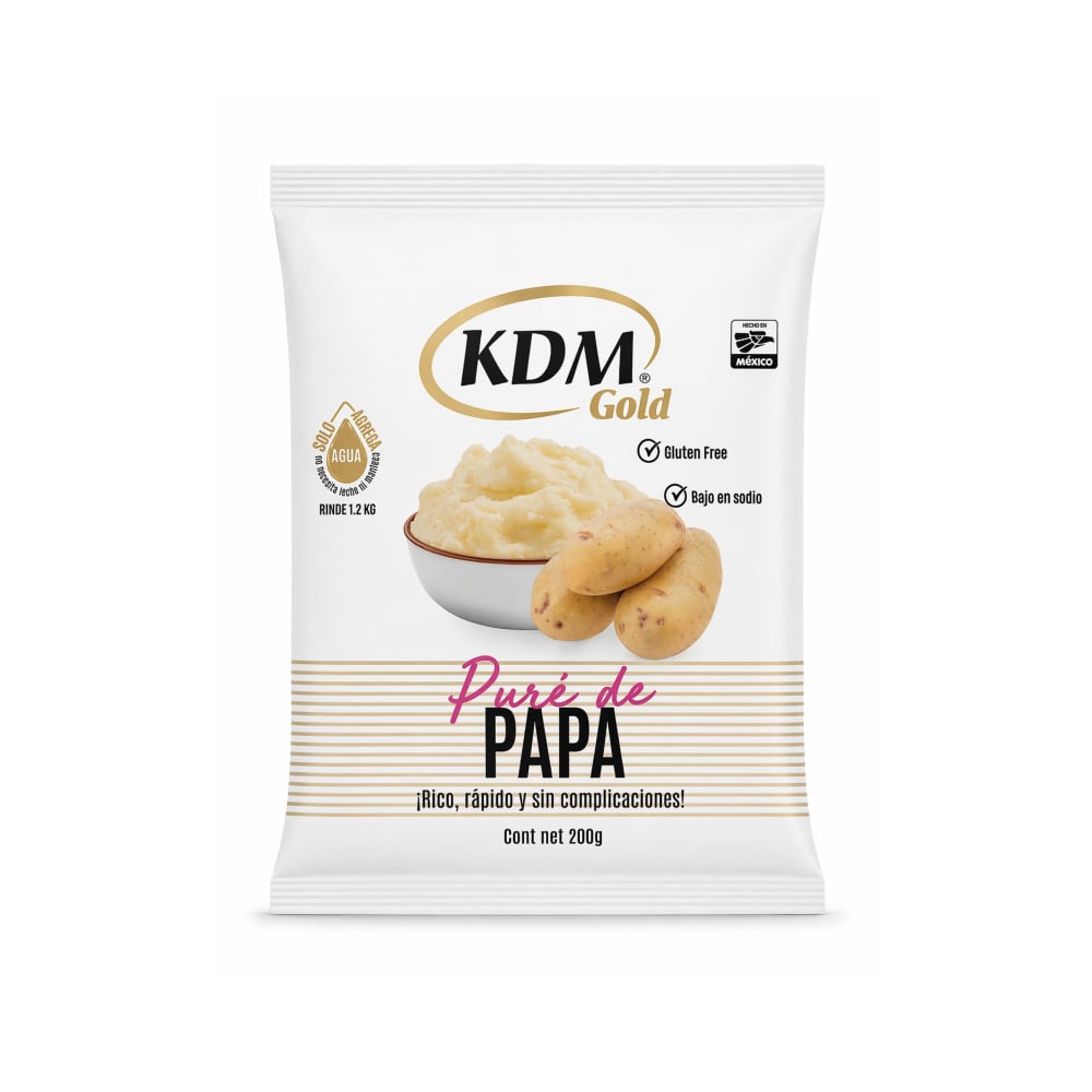 Puré de papa instantáneo KDM Gold (200 g / 0.44 lb) - Imagen 1