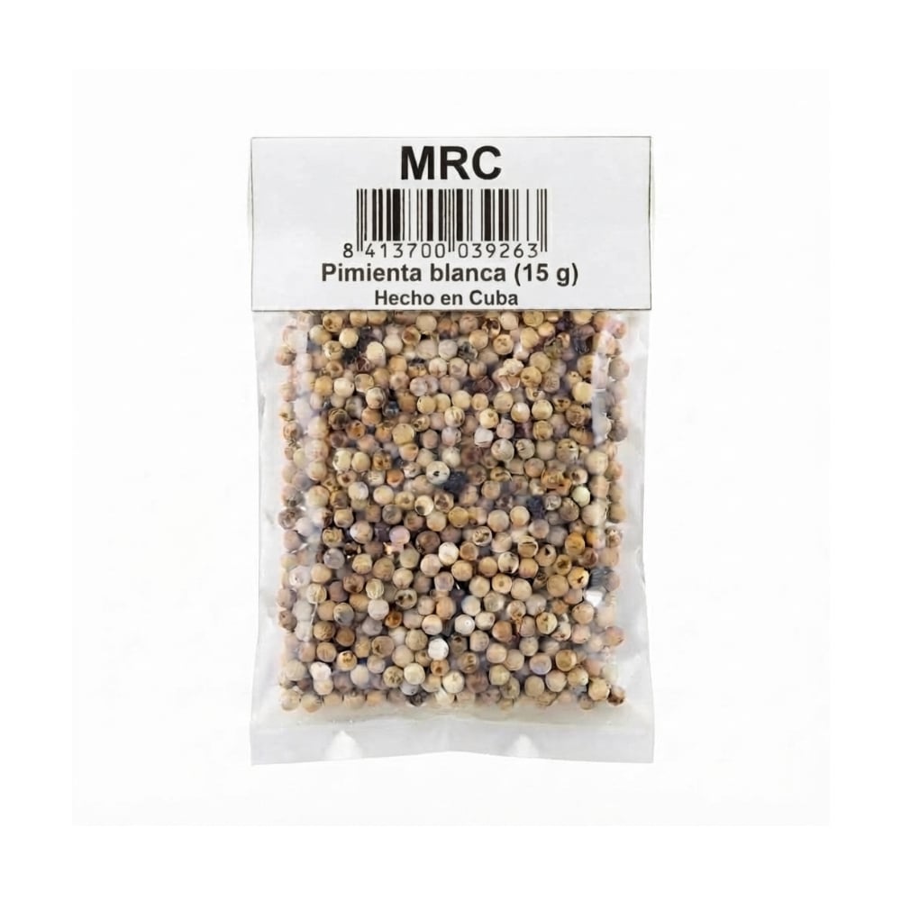 Pimienta blanca en grano MRC (15 g) - Imagen 1