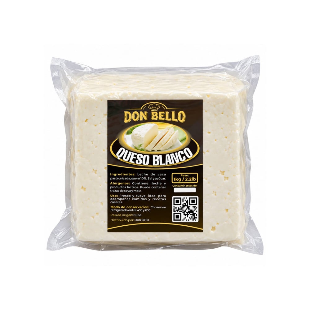 Queso blanco Don Bello (1 kg / 2.2 lb) - Imagen 1