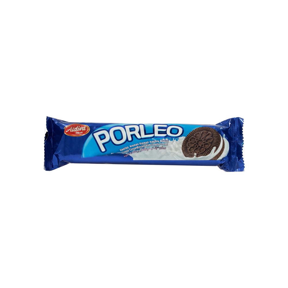 Galleta crujiente de cacao con crema de vainilla Porleo Aldiva (55 g / 1.94 oz) - Imagen 1