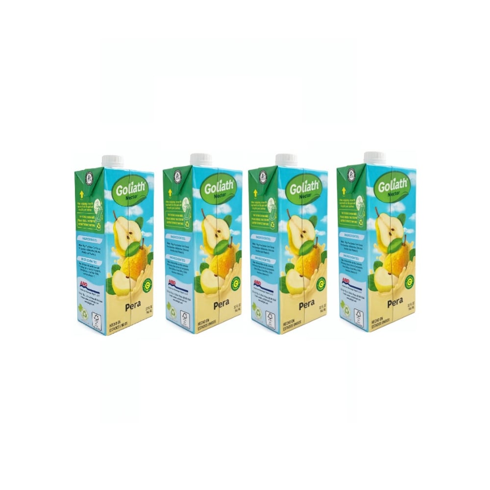 Jugo sabor pera Goliath (4 x 946 ml / 32 fl oz) - Imagen 1