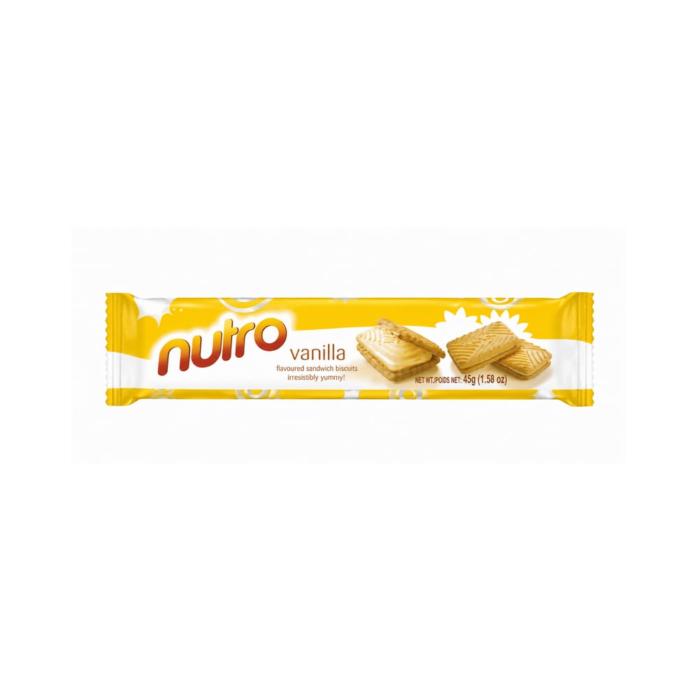 Galletas sándwich con crema sabor vainilla Nutro (45 g / 1.58 oz) - Imagen 1
