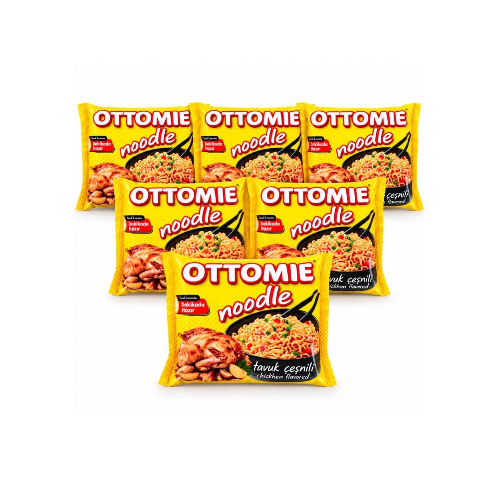 Sopa instantánea de fideos sabor pollo Ottomie (6 x 75 g / 2.65 oz) - Imagen 1