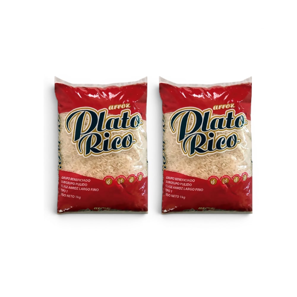 Arroz Plato Rico (2 x 1 kg / 2.2 lb) - Imagen 1