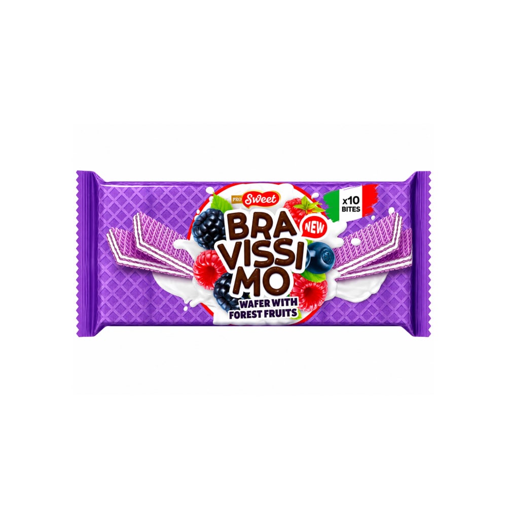 Oblea con frutos del bosque Bravissimo Pro Sweet (50 g / 1.76 oz) - Imagen 1