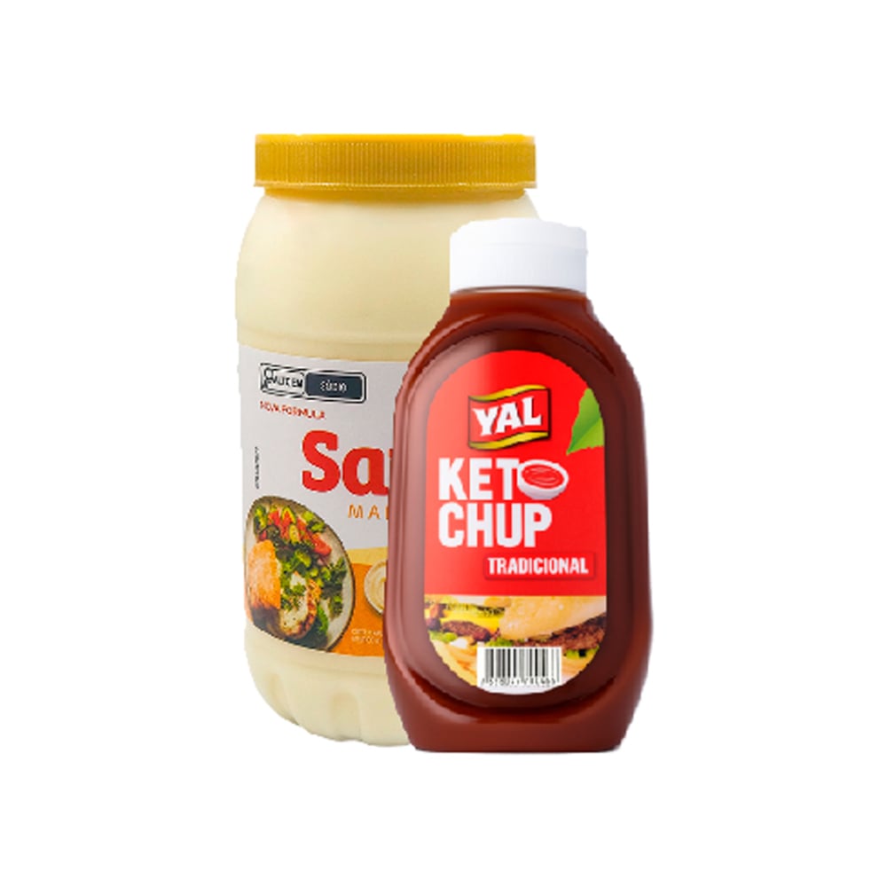 Ketchup tradicional Val (400 g / 14.11 oz) + Mayonesa Saude (483 ml) - Imagen 1