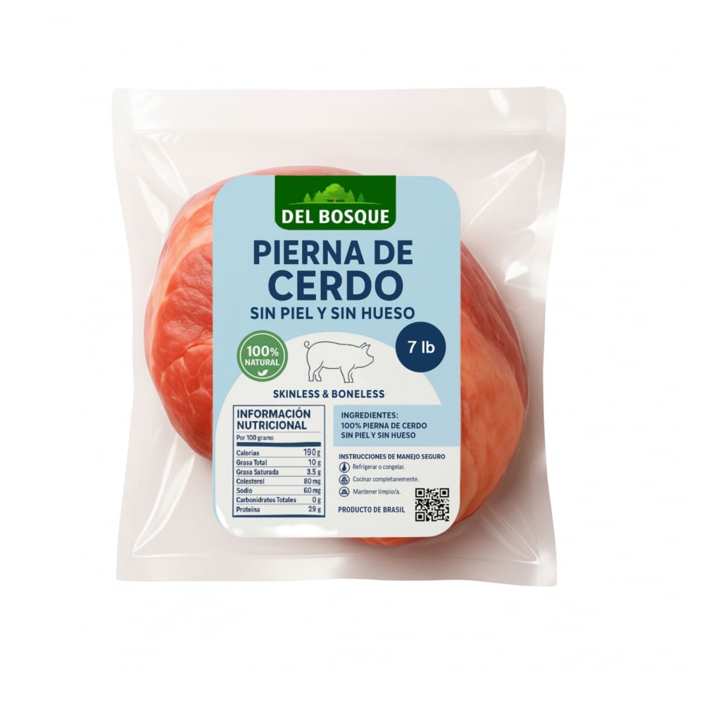 Pierna de cerdo sin piel y sin hueso Del Bosque (3.17 kg / 7 lb) - Imagen 1