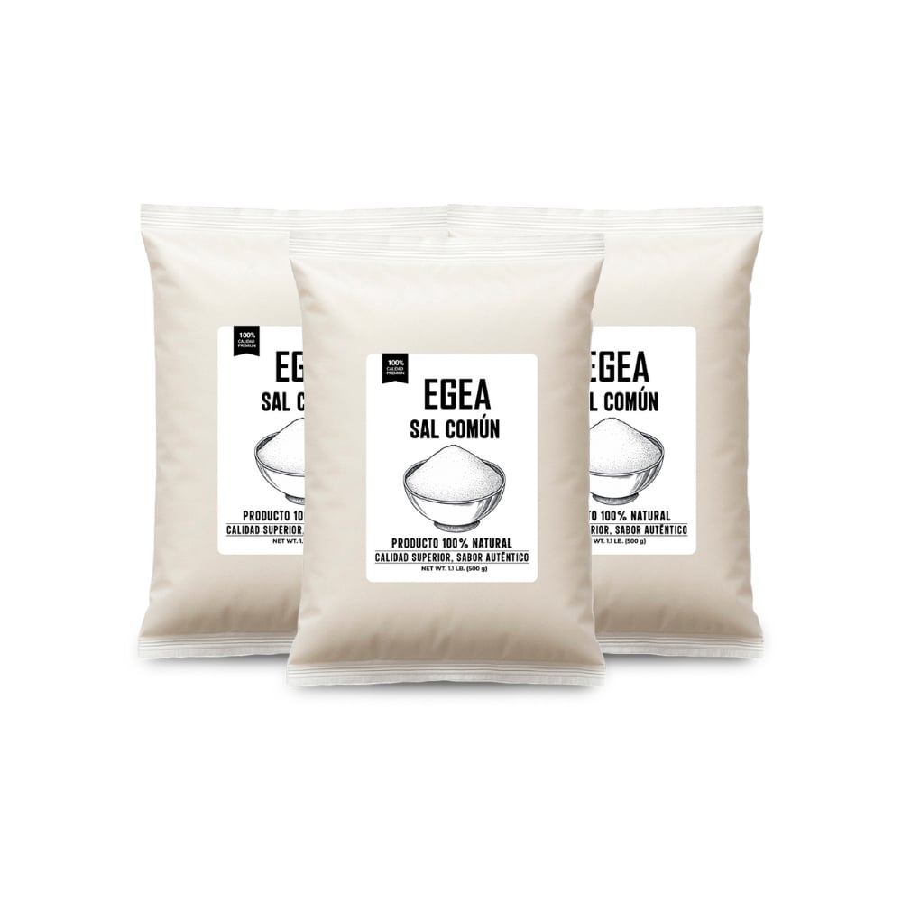 Sal común EGEA (3 x 500 g / 1.1 lb) - Imagen 1