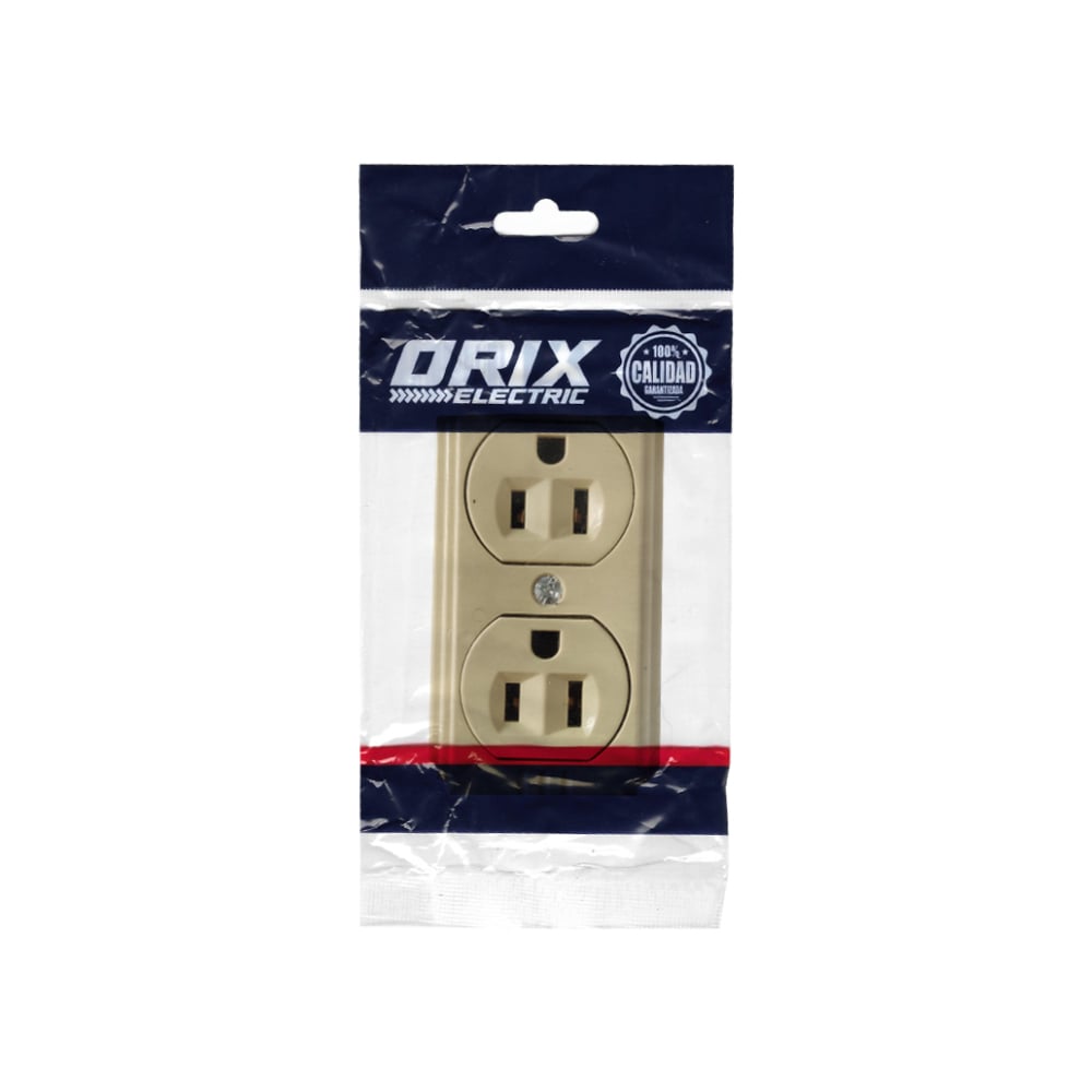 Tomacorriente doble de sobreponer - enchufe eléctrico de superficie - de 10 A / 125 V Orix - Imagen 1
