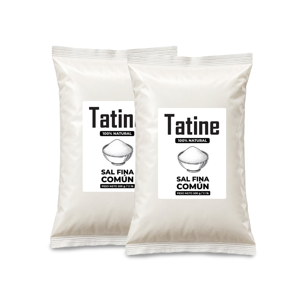 Sal fina común Tatine (2 x 500 g / 1.1 lb) - Imagen 1