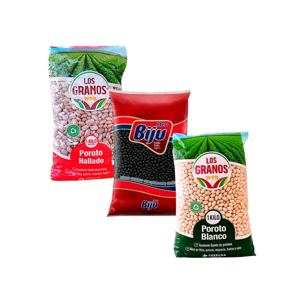 Combo: Frijoles negros + Poroto blancos + Poroto hallado - Imagen 1