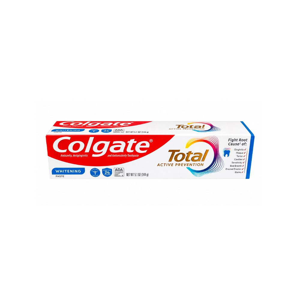 Pasta dental blanqueadora prevención activa Colgate Total (144 g / 5.1 oz) - Imagen 1