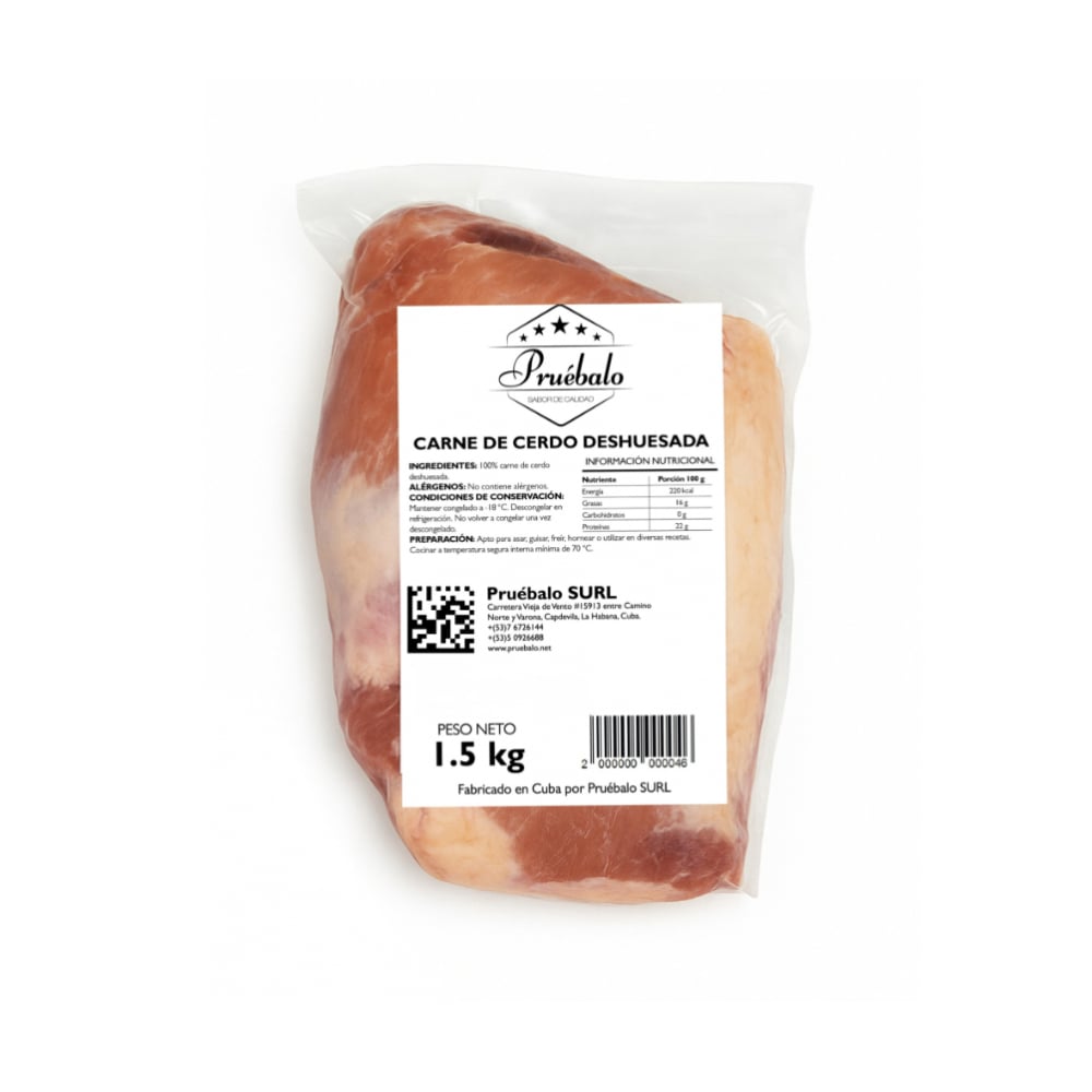 Carne de cerdo deshuesada Pruébalo (1.5 kg / 3.31 lb) - Imagen 1