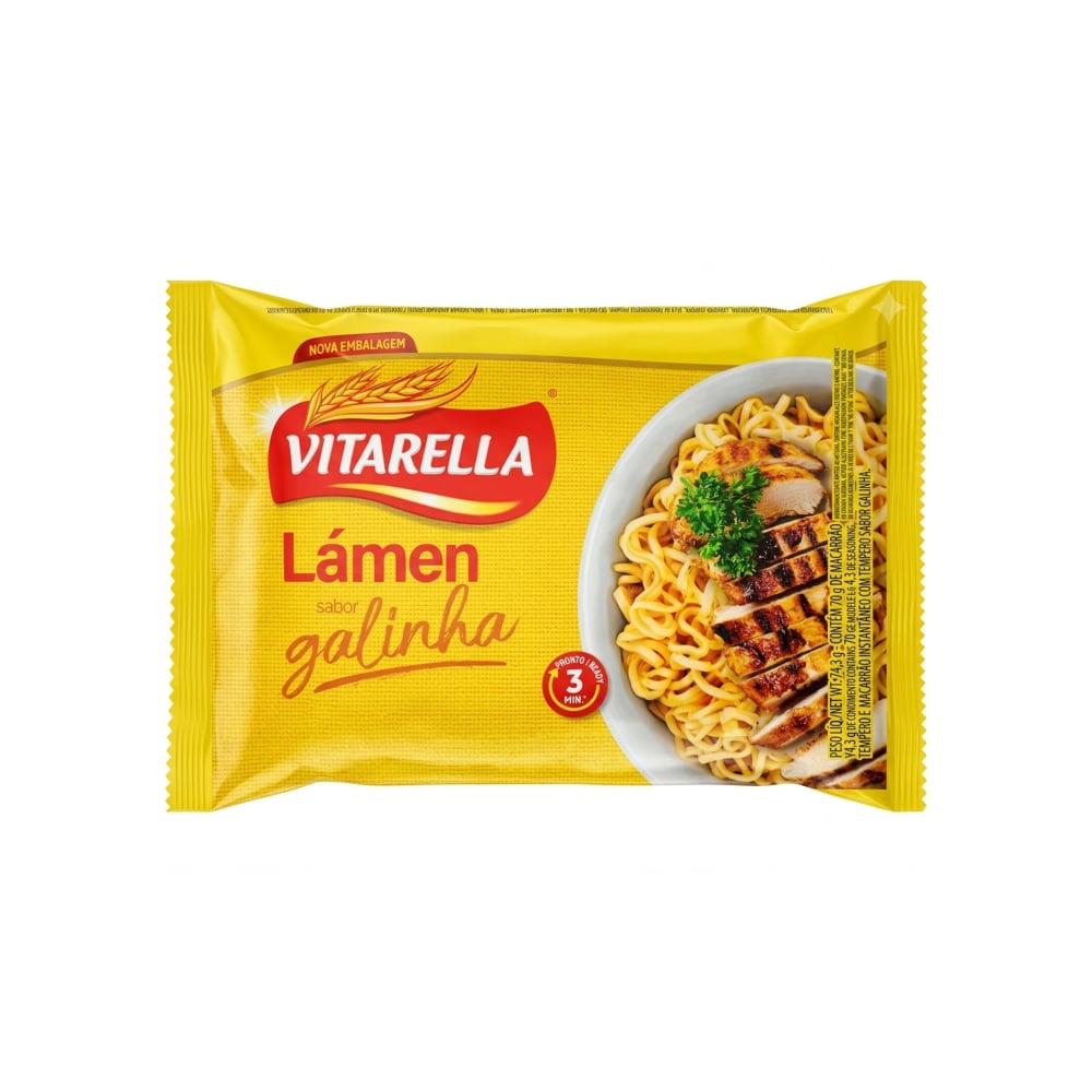 Sopa de fideos instantánea sabor a gallina Vitarella (74.3 g / 2.62 oz) - Imagen 1