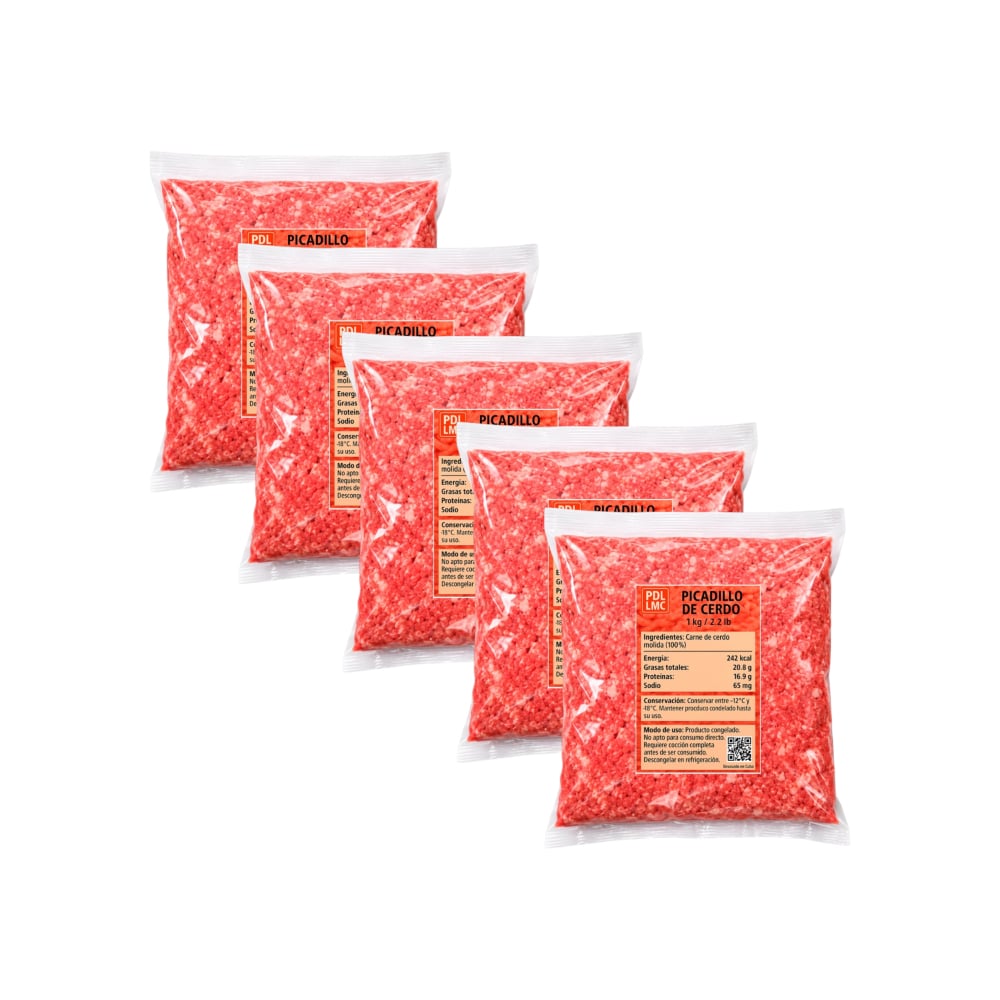 Picadillo de cerdo PDL LMC (5 x 1 kg / 2.2 lb) - Imagen 1