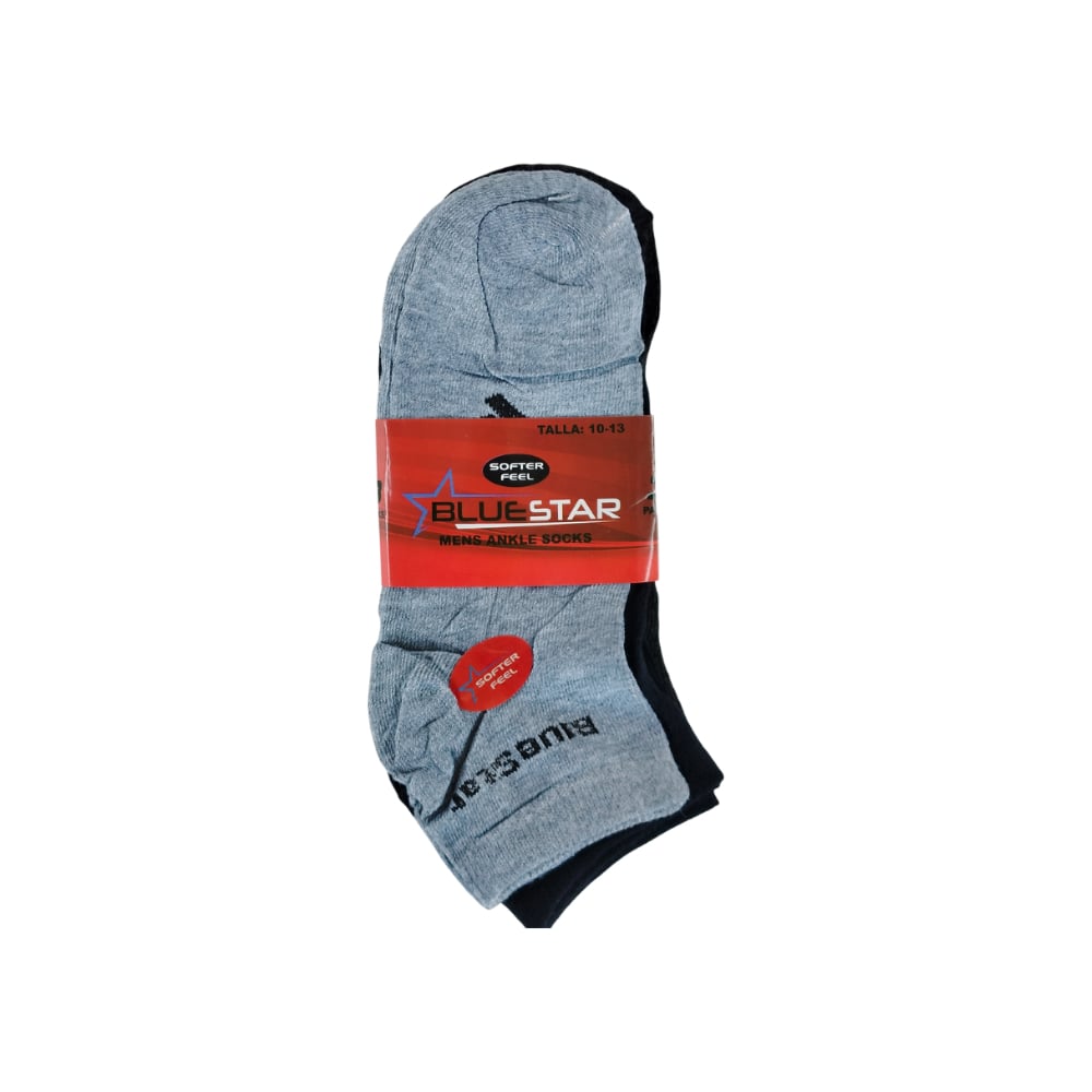 Paquete de 3 pares de medias para caballero Blue Star (talla: 10 - 13) - Imagen 1