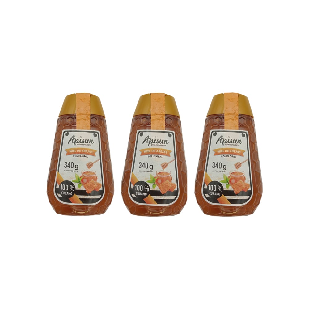Miel de abejas Apisun (3 x 340 g / 11.9 oz) - Imagen 1
