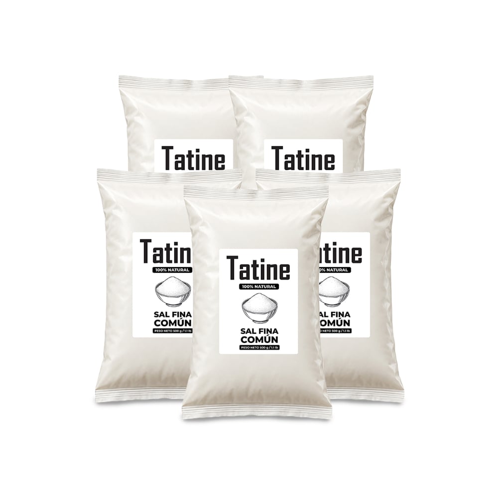 Sal fina común Tatine (5 x 500 g / 1.1 lb) - Imagen 1