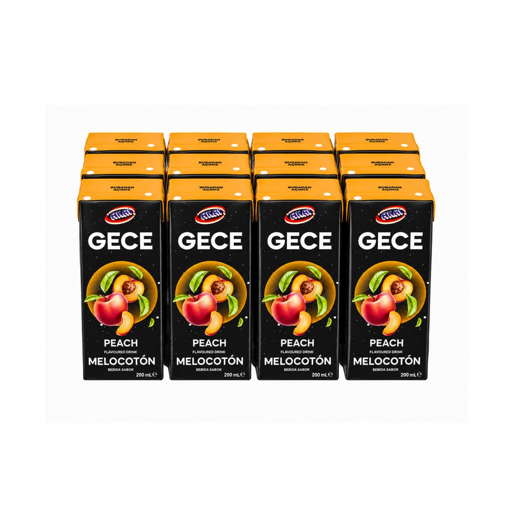 Bebida sabor melocotón Gece (12 x 200 ml) - Imagen 1