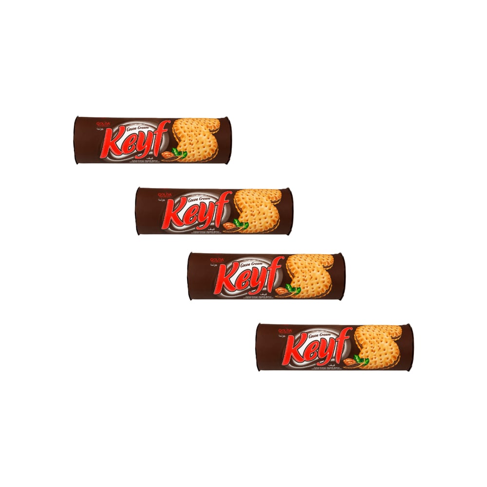 Galleta sándwich de crema de cacao Keyf Golda (4 X 140 g / 4.94 oz) - Imagen 1