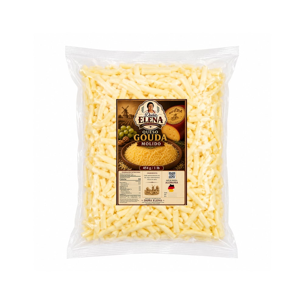 Queso gouda molido Doña Elena (454 g / 1 lb) - Imagen 1